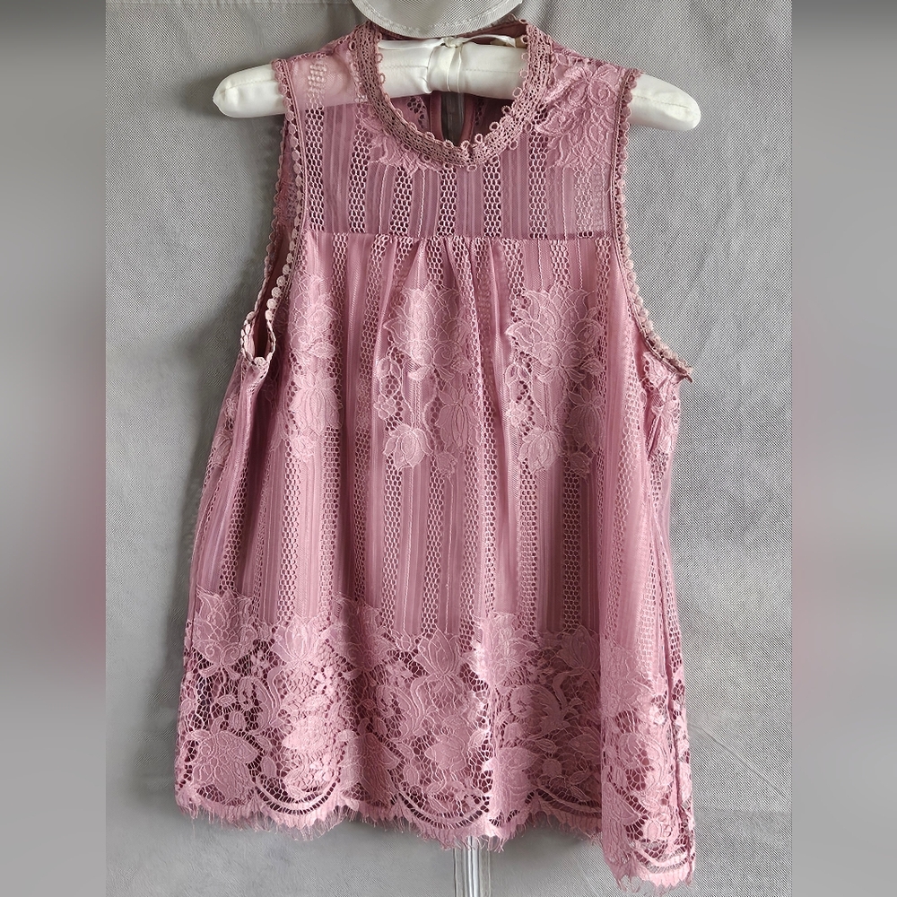 Beautiful Elegant Guava Pink Blouse Size 8